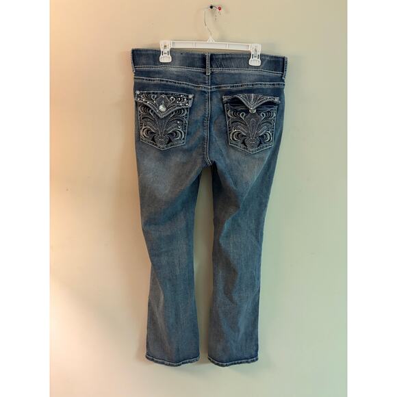 Apt. 9 Embellished Jeans Size 16 | Bootcut Denim with Jeweled Back Pockets - Picture 3 of 7